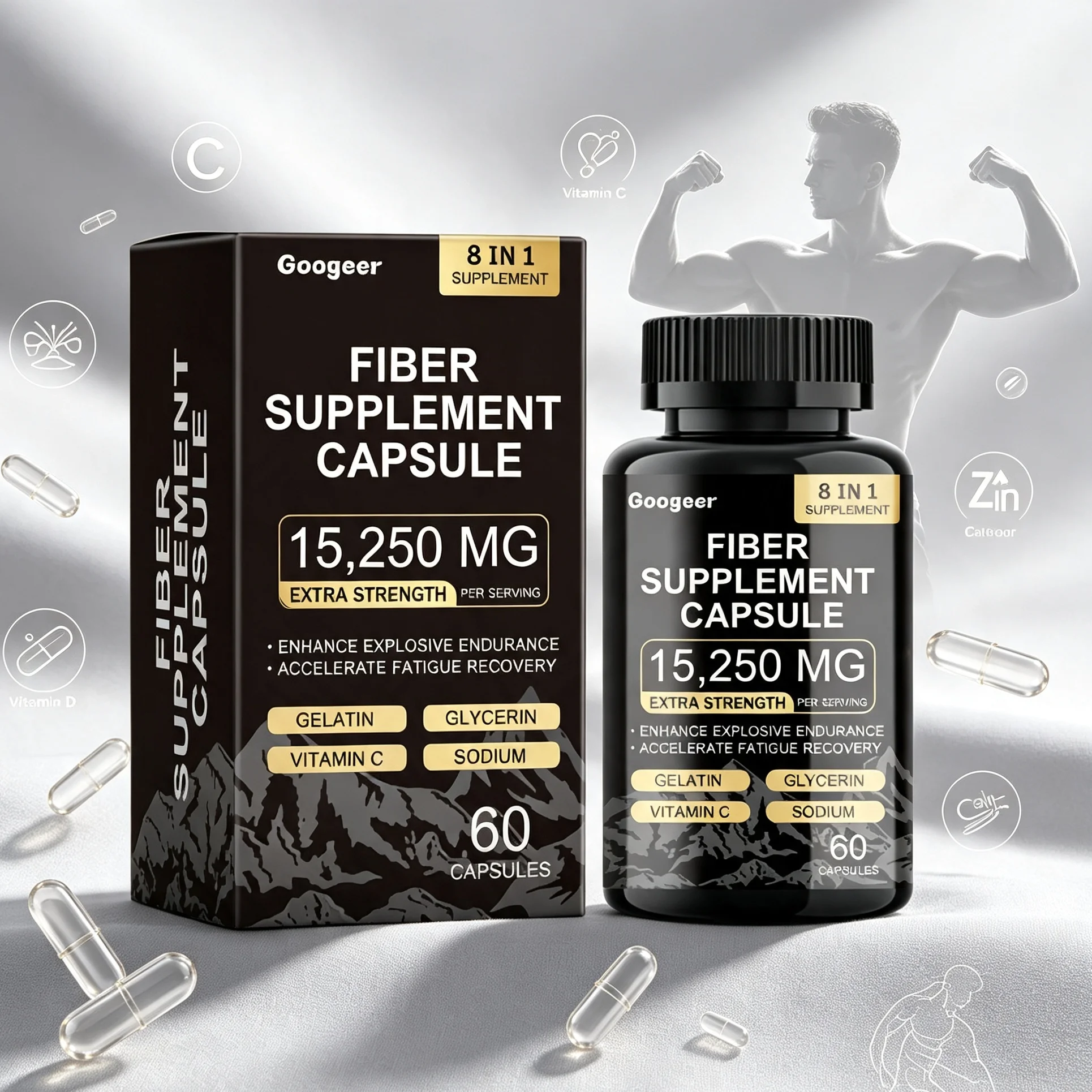 Daily Multivitamin Capsules Relieve Chronic Fatigue Boost Vitality Enhance Physical Endurance All-Round Nutritional Supplement