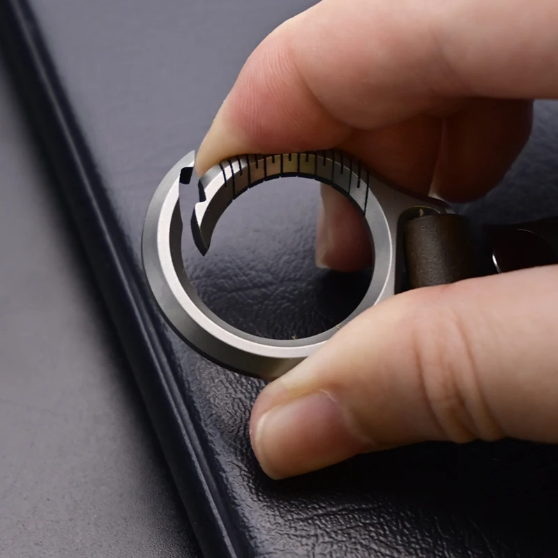 TC4 Titanium Alloy Men's Keychain - Luxury Car Key Holder With Cowhide Strap, Super Lightweight Waist Clip Keyring For Dad