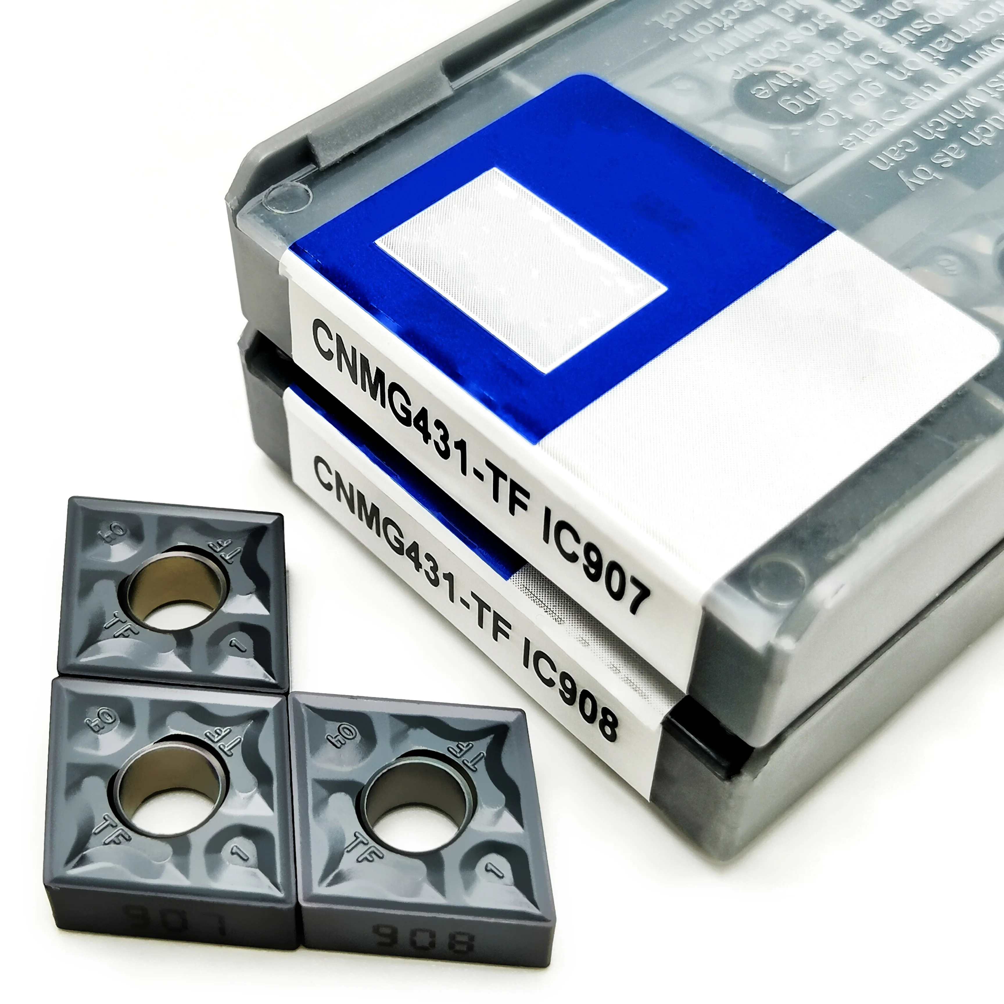 10PCS CNMG120404 CNMG120408 TF IC907 IC908เครื่องมือเครื่อง CNC ทรงกระบอกเครื่องมือเครื่องกลึงโลหะเครื่องมือเครื่องมือ CNMG1204