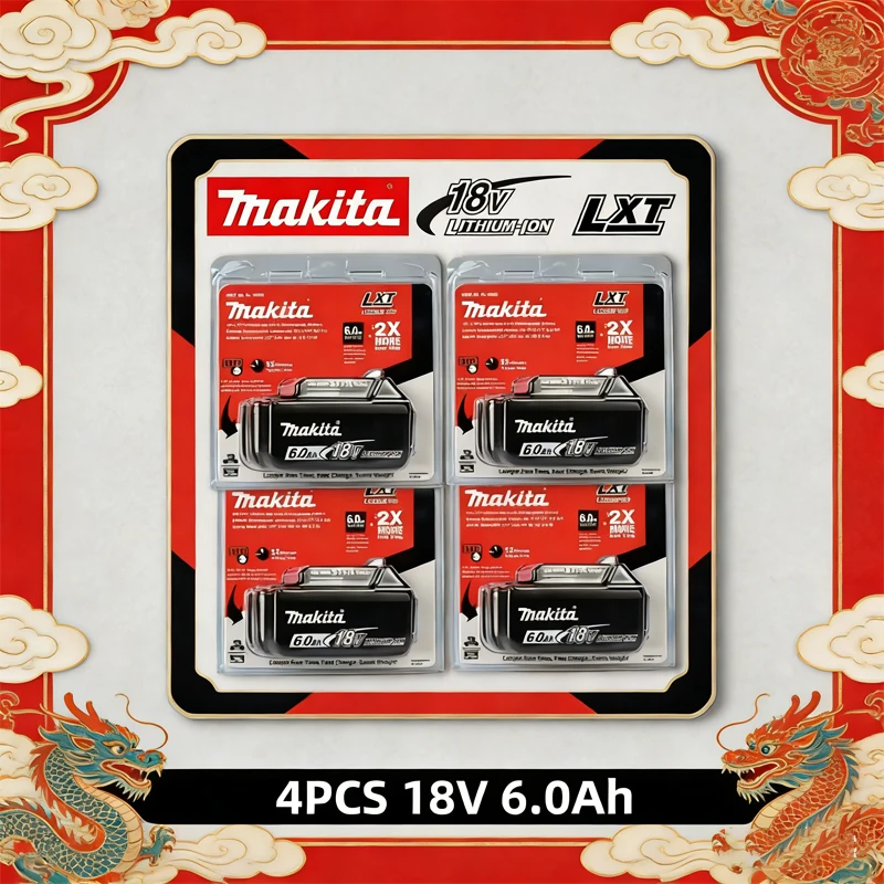 

Original Makita battery, 18V 6.0Ah rechargeable battery, power tool BL1830 BL1840、BL1850、BL1860B、 Makita 18V lithium battery