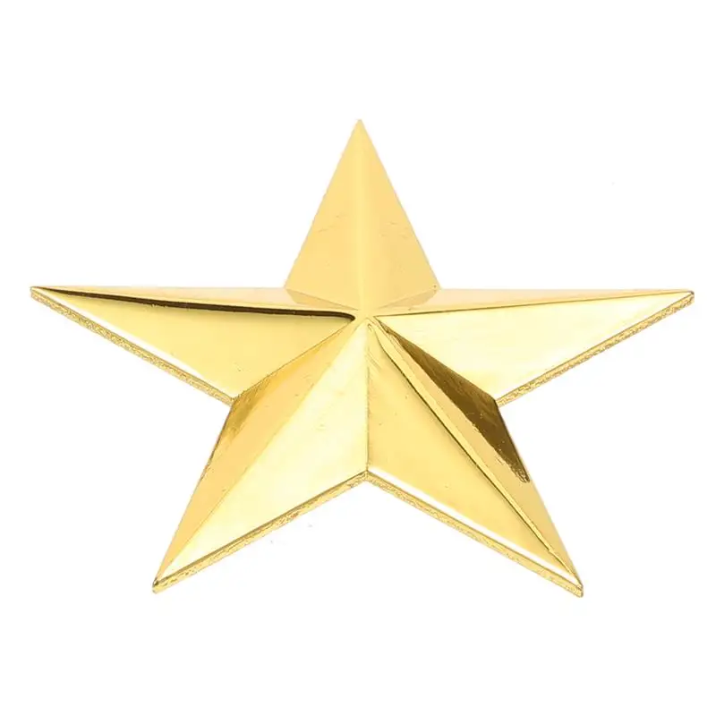 Medal Star Accessory Gold Metal Barn Star Mini Metal Craft Star Refrigerator Magnets Star Fridge Magnets Wall Hanging Wall