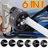 6 in 1 Car Cleaning Nozzle High Pressure Washer Spray Head 1/4 Inch Quick Connect Union Adjustable Water Gun Adapter Accessories