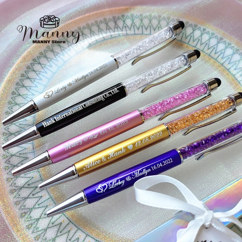 

50 New Gold Foil Pens Metal Ballpoint Pens Office Birthday Gifts Ballpoint Pens Engraved Name Private Laser Customized Logo Pen