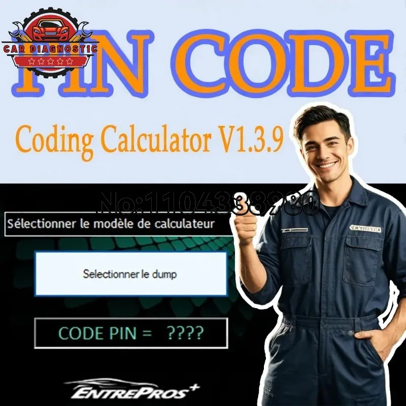 Coding calculator IMMO PIN CODE calculator V1.3.9 keygen Auto repair tools Software to decode pin code on many PSA ecu’s by dump