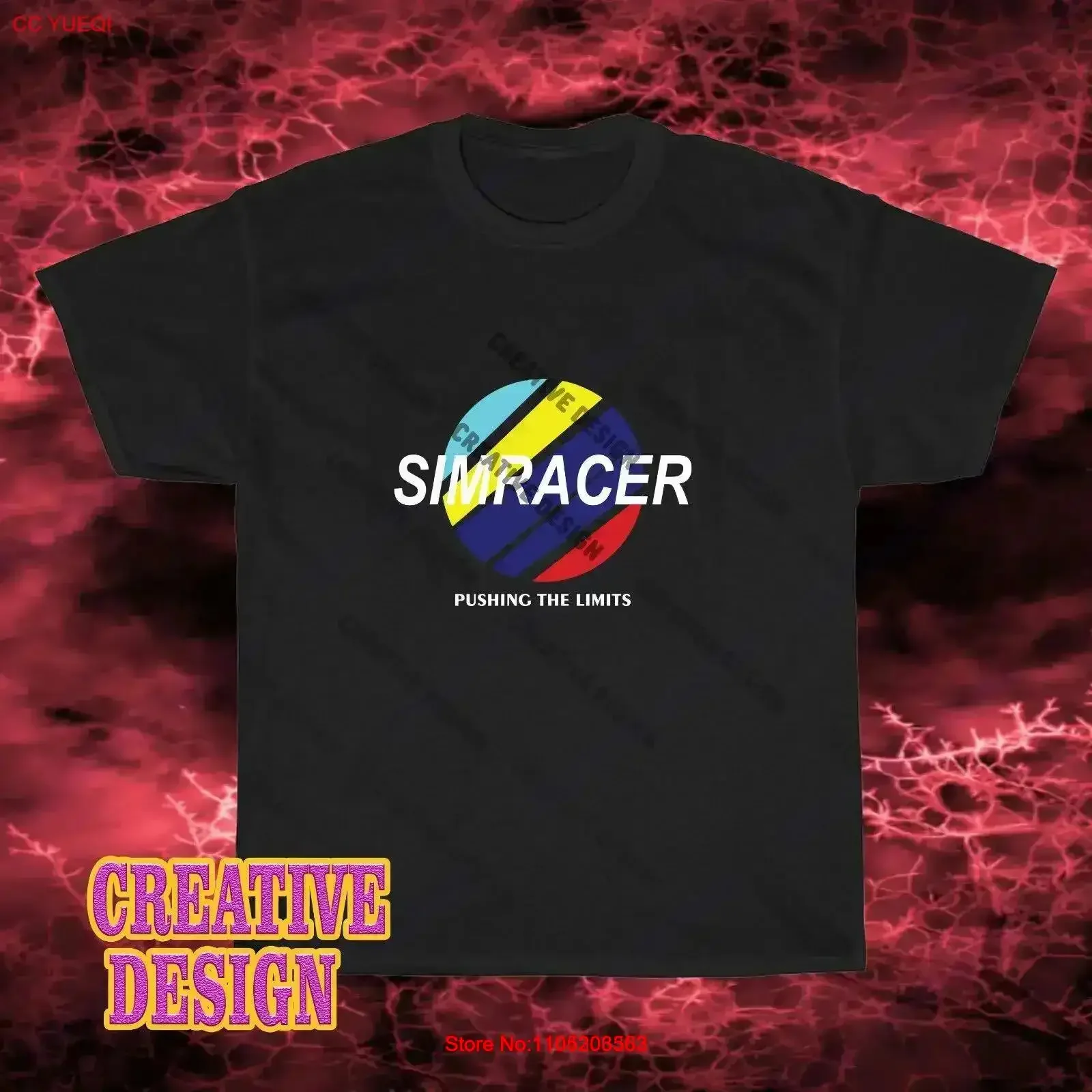 

Новая футболка Sim Racer Racing Logo мужская черная США Размер от S до 5XL винтажный стираный повседневный топ для повседневной носки Стильный мягкий мужской
