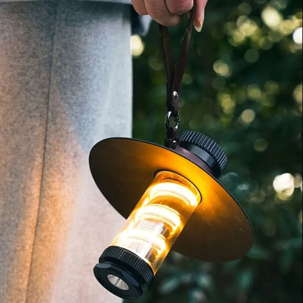 USB Chargeable LED Camping Lights Stepless Dimming IP4X Rated Rechargeable Lantern Infinite Focusing Soft Light