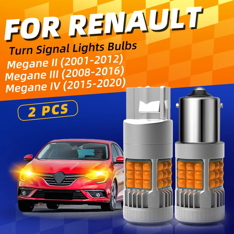 For Renault Megane 2 3 4 LED Turn Signal Light Bulbs Front/Rear Blinker Direction Indicator 2002 2003 2004 2008 2011 2012 2022