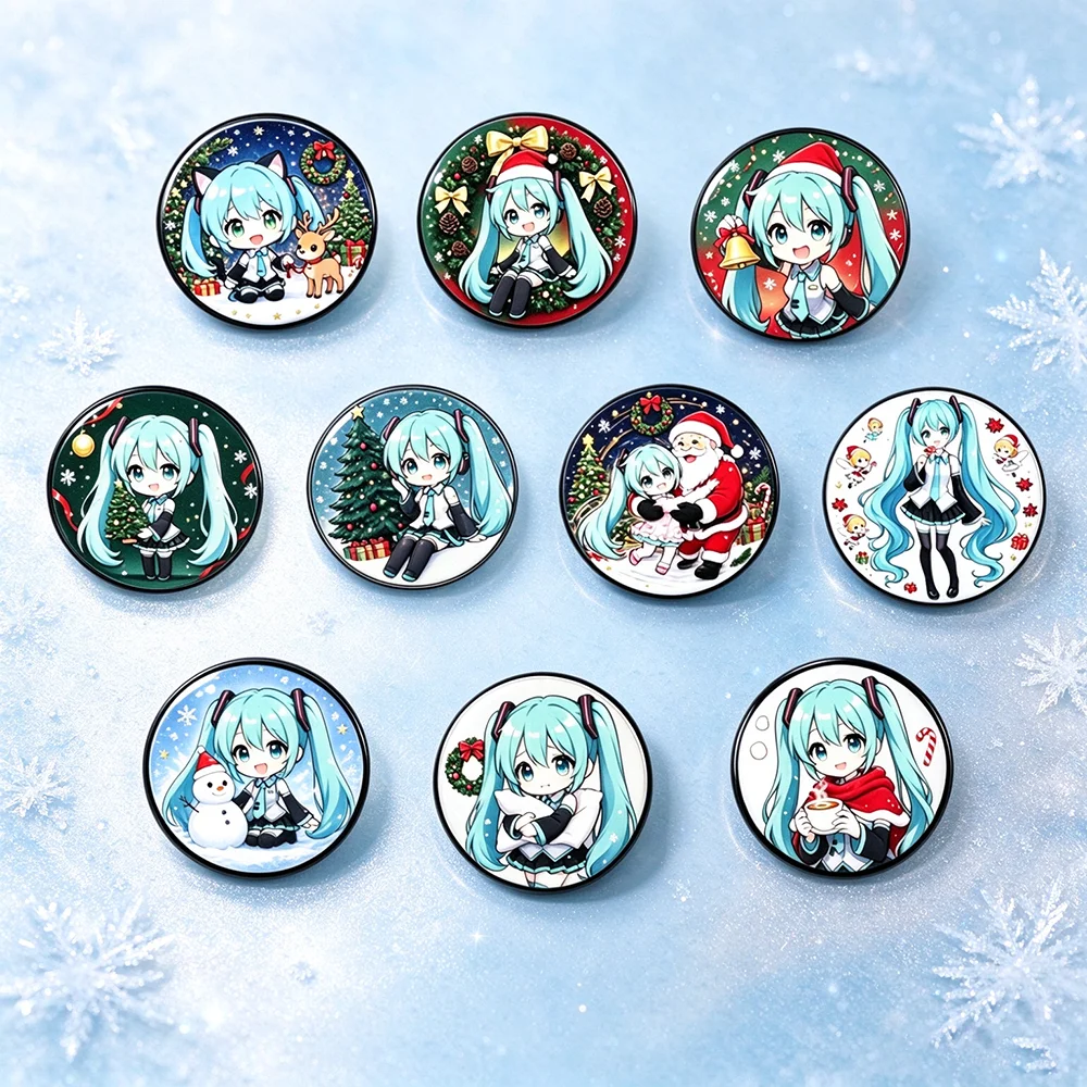 conjunto-de-10-broches-de-natal-com-tema-de-cantor-virtual-vocaloid-alfinetes-redondos-design-kawaii-personagem-de-desenho-animado-com-duas-caudas-broches-de-natal-broche-de-natal