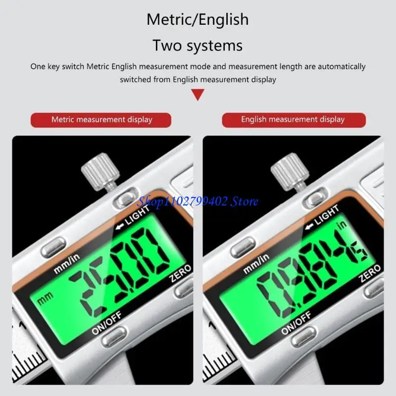 547F أداة قياس الفرجار الإلكترونية مقاس 6 بوصة، شاشة LED كبيرة للفرجار الورنية #2