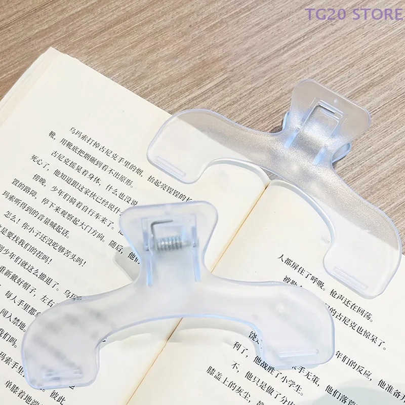 Frosted Transparent Simple Fixed Book Clips Practical Transparent Page Holder Reading Tool Memo Desk Accessories Note Clip