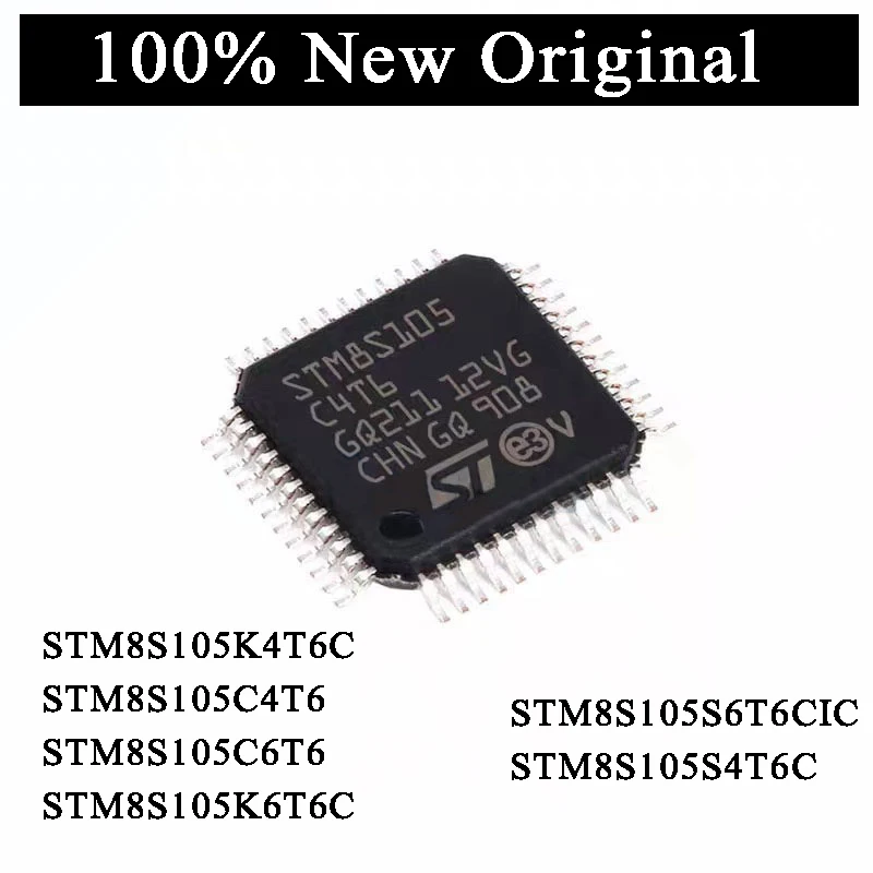 STM8S105K4T6C STM8S105C4T6 STM8S105C5C6T6 STM8S105K6T 6C STM8S105S6T6CIC STM8S105S4T6C 100% New Original in Shock QFP