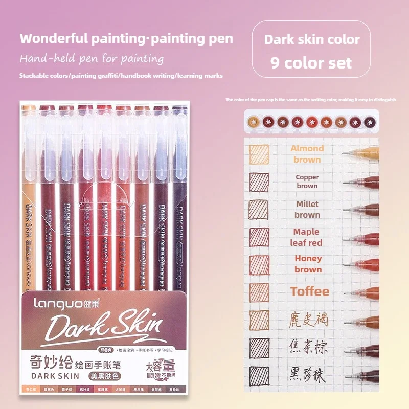 198/9 Colors Morandi Gel Pen Student Diary Scrapbook Painting DIY Gel Pen Set Color Drawing Doodling Art Markers School Supplies