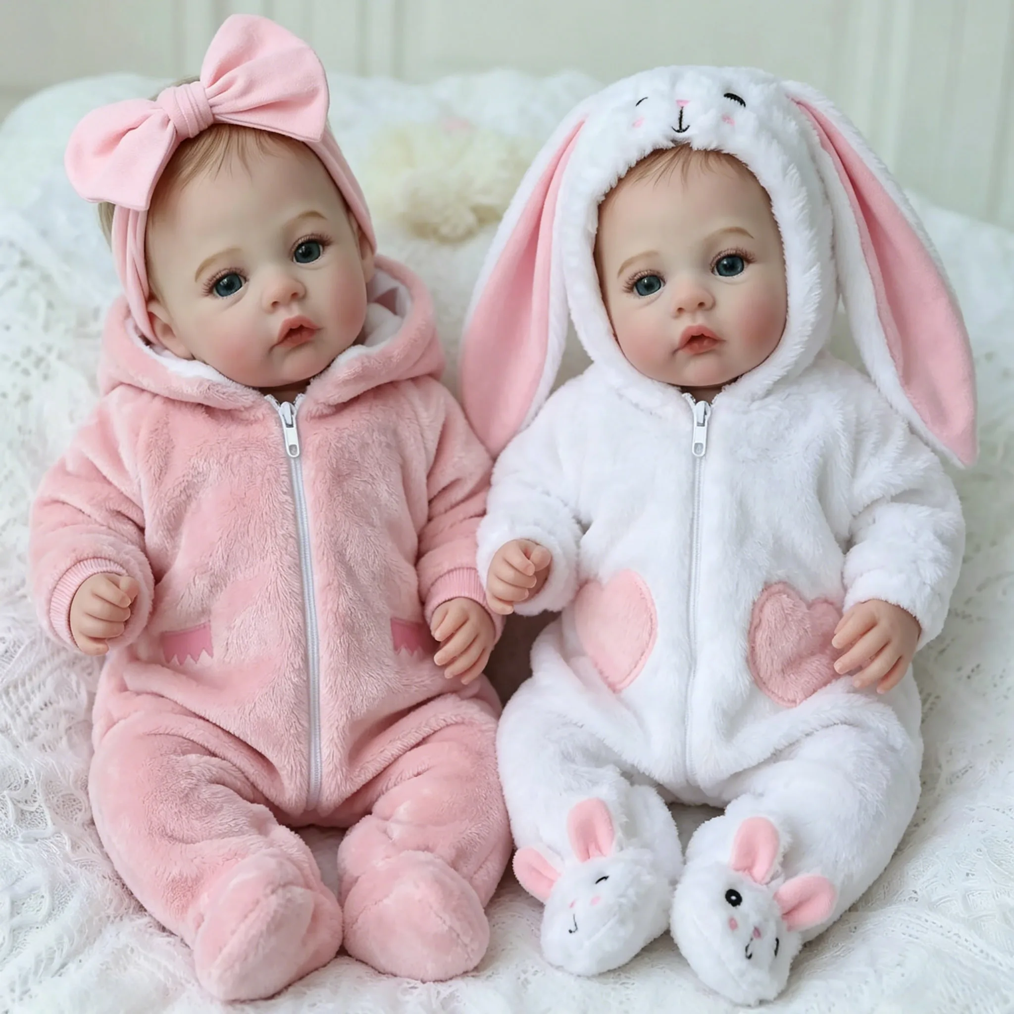 

18inch Meadow Cotton body/Full vinyl girl body Lifelike Reborn Doll Multiple Layers Painting With Visbile Veins Hand-Draw Hair