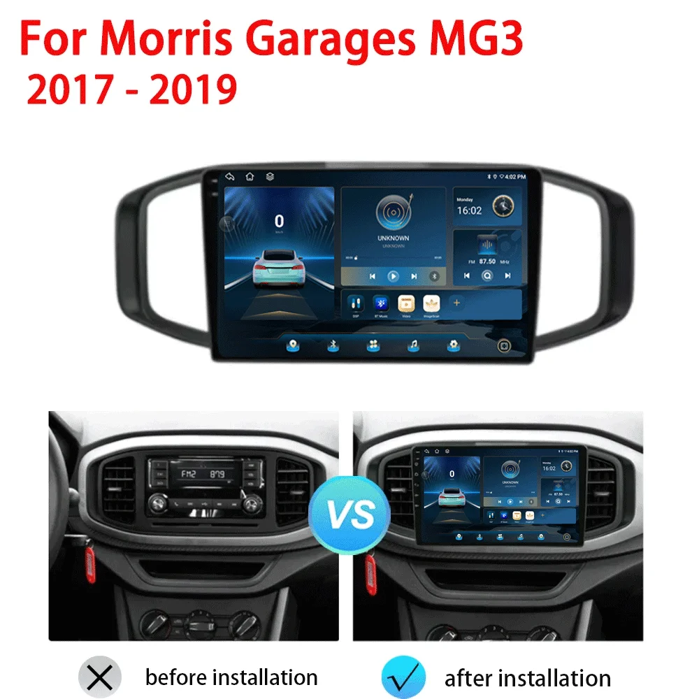 Android 16 Carplay Auto For Morris Garages MG3 2017 2018 2019 Car Radio Multimedia Player GPS Stereo Navigation WIFI+4G DSP 2din