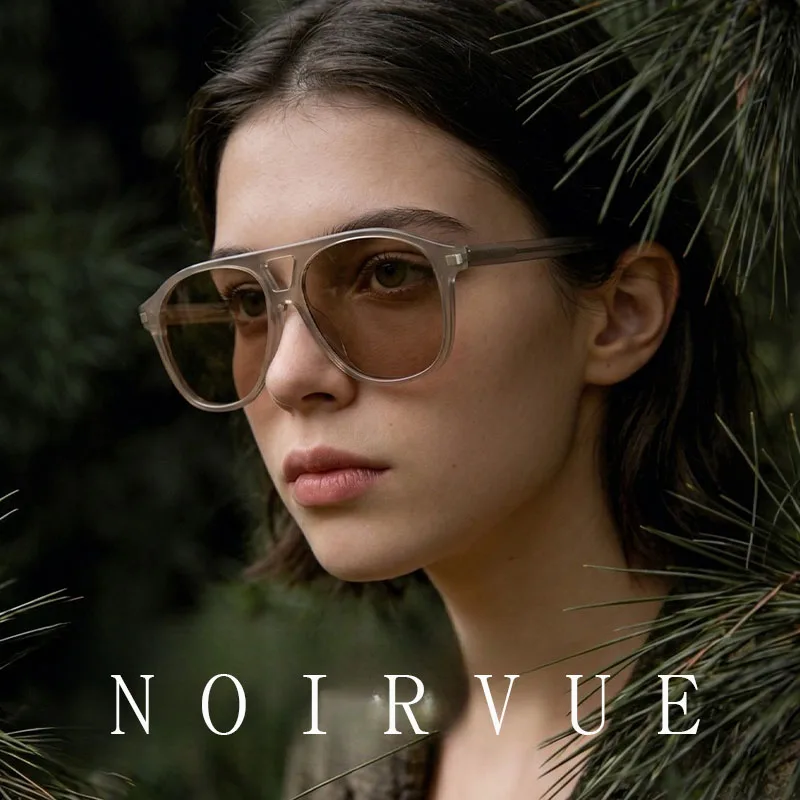 

NOIRVUE 2026 New Double Bridge Acetate Sunglasses Ultra Light 30g UV400 for Men Women Outdoor
