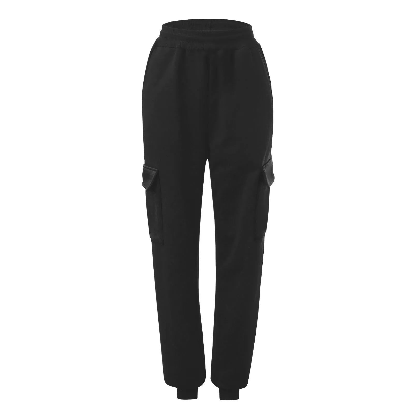 Pantaloni della tuta foderati in pile da donna pantaloni larghi a gamba dritta fondo pantaloni caldi invernali pantaloni sportivi da jogging Casual quotidiani