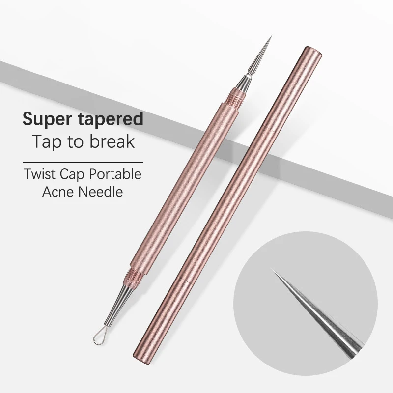 Double Head Blackhead Comedone Acne Blemish Extractor Remover Stainless Needles Blackhead Pimple Blemish Extractor Remove Tools