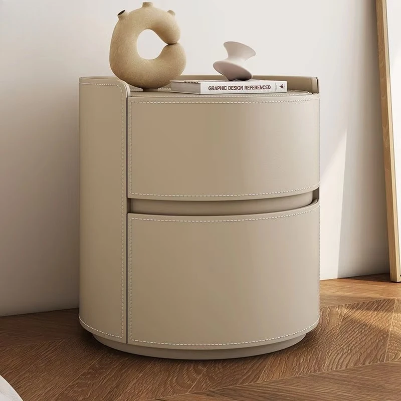 

Modern round cylinder, bedside table, bedroom furniture, storage