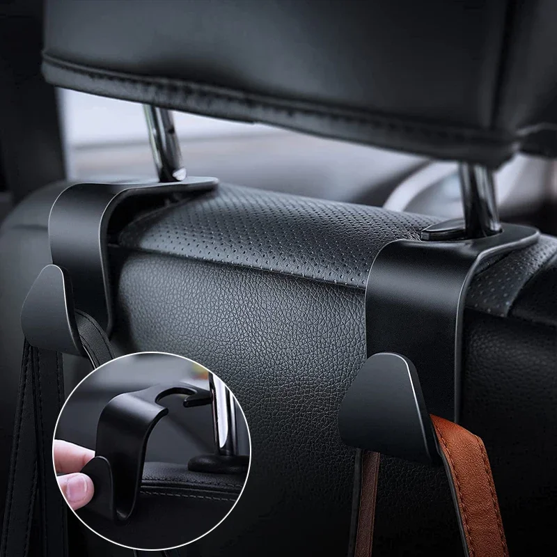 1/2/4Pcs Universal Car Seat Back Hook Car Accessories Interior Portable Hanger Holder Storage for Car Bag Purse Cloth Decoration