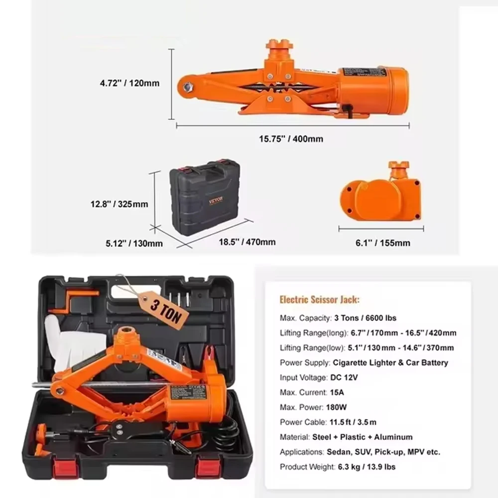 2T/3T spiral vertical jack Portable car wireless remote control multi-functional general purpose pneumatic jack