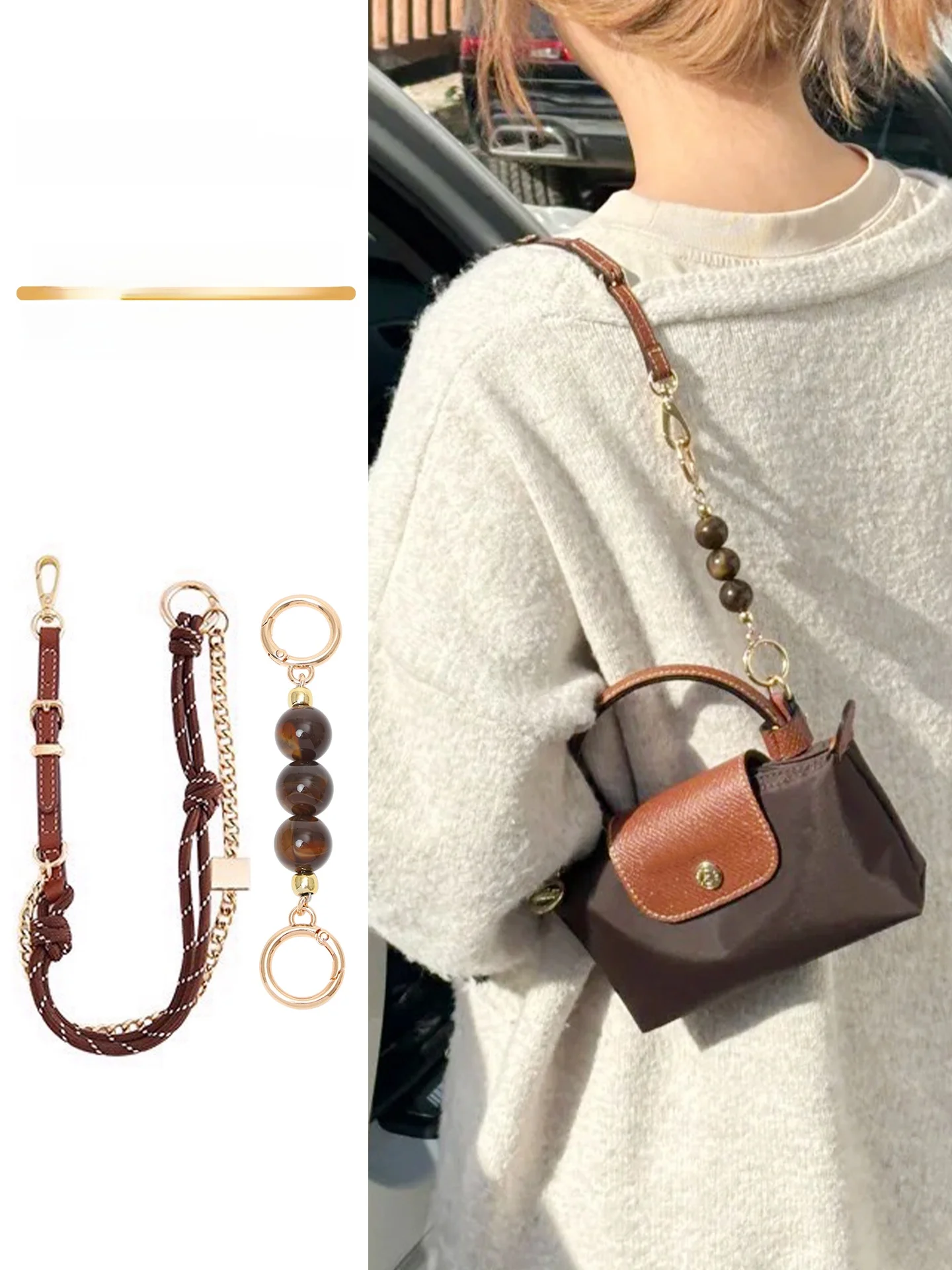 

Длинный ремешок-цепочка Pierre Hardy с жемчугом для сумки для пельменей, не требующий штамповки, модный аккор Studio Zhen i Zai