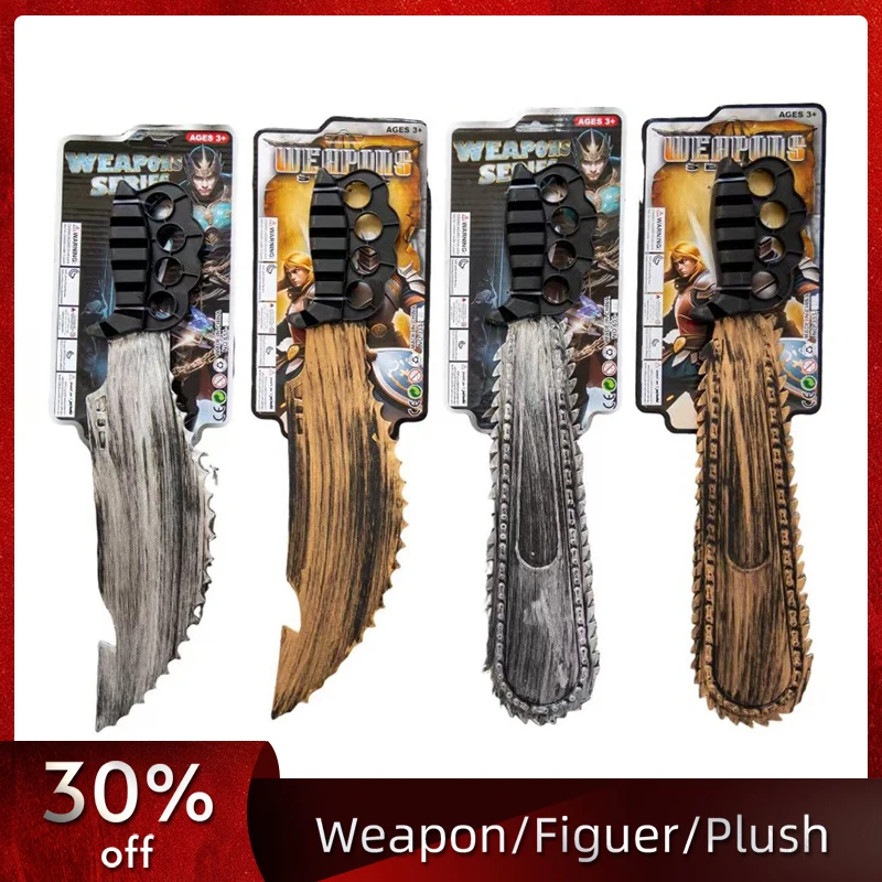 42cm/16.53in PU Halloween Chainsaw Toy Knife Model Props Cosplay Peripherals Creativity Display Party Supplies Outdoor Toys Gift