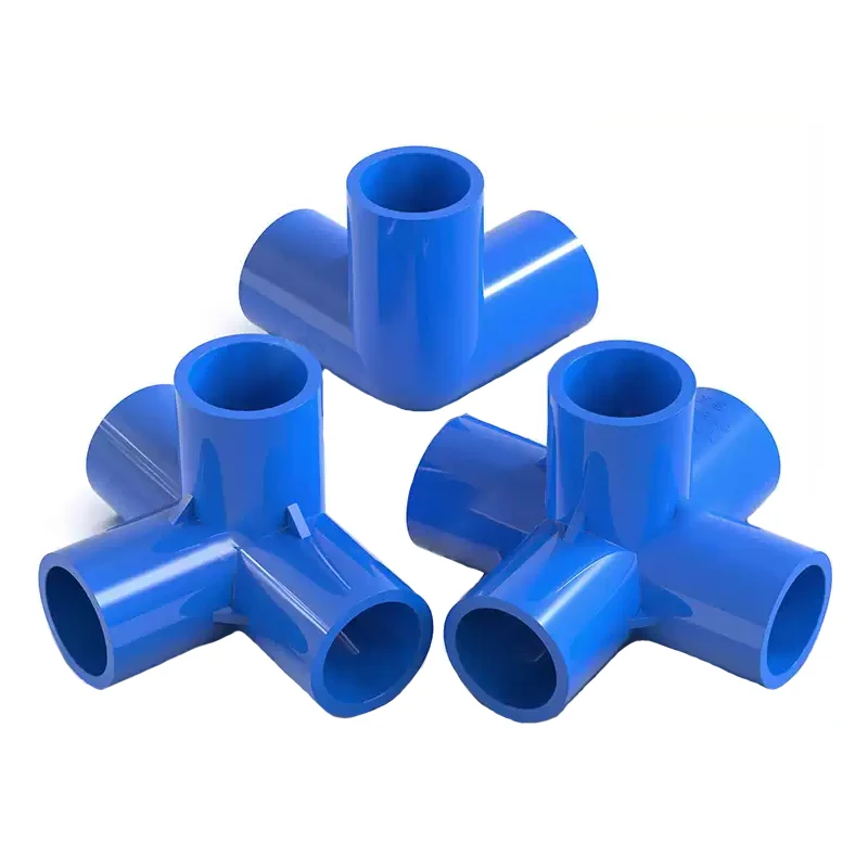 1-10pcs 20/25/32/40/50mm PVC Blue 3/4/5/6-Way Three-Dimensional Connector Home Garden Irrigation Hose Fittings Water Connectors