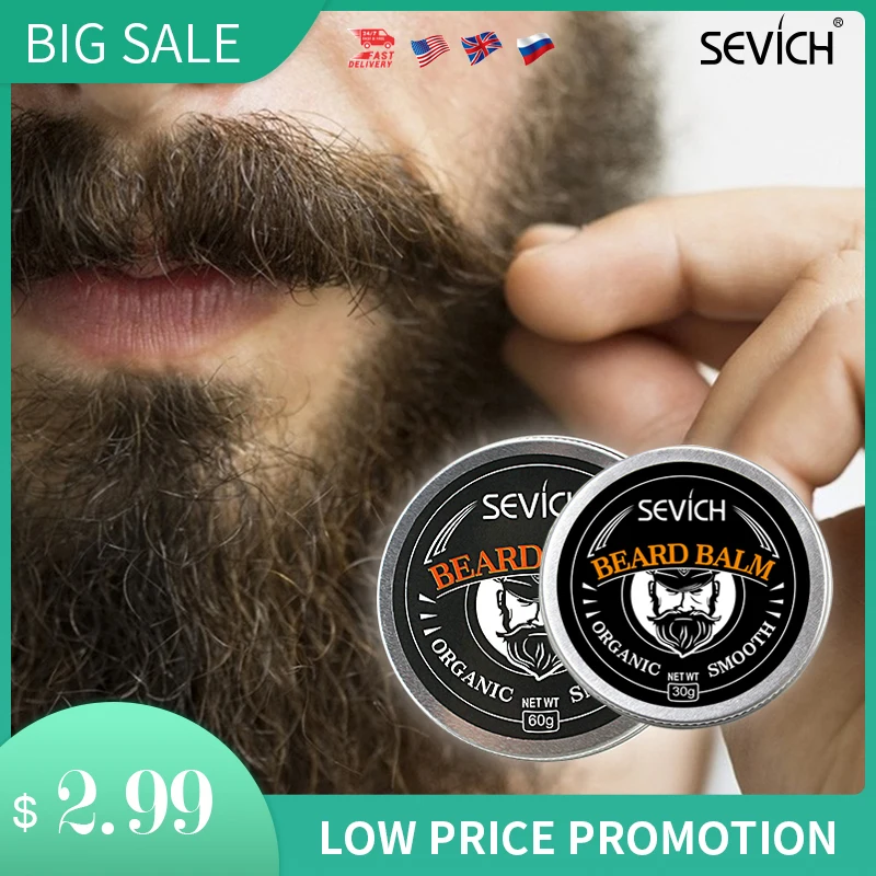 

Sevich 30g/60g Professional Men's Beard Balm Beard Moisturizing Styling Oil Natural Beard Cream Beard Styling Care TSLM