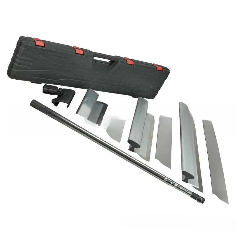 

Long pole wall putty cement mortar gypsum paint smoothing scraper stainless steel scraper plastic box set