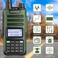 BaoFeng-UV 13Pro 10w V1 Long Range Walkie Talkie with Type-C, AM/FM, Two-Way Transceiver for Wireless Communication