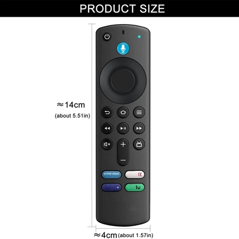 2 Piece L5B83G Voice Remote Control Control Black ABS For Amazon Fire TV Stick 3Nd Gen Fire TV Cube Fire TV Stick Lite 4K