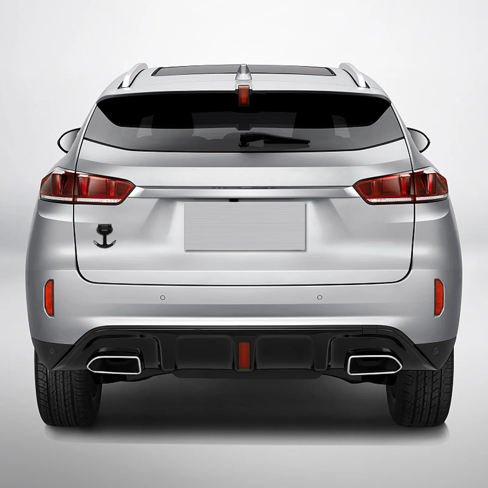 Triangle Shaped Black Drag Chain Hook Automotive Bumper Modification Racing Tow Pull Ring Durable Abs Quick Install