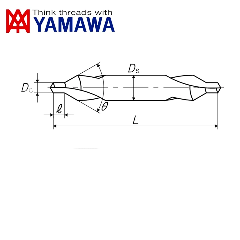 YAMAWA HSS 60°  Center Drill  Bit For Drills Hole Centering Dril Cutter Drill Bit 1 - 6 mm YRFL Centerin For drilling