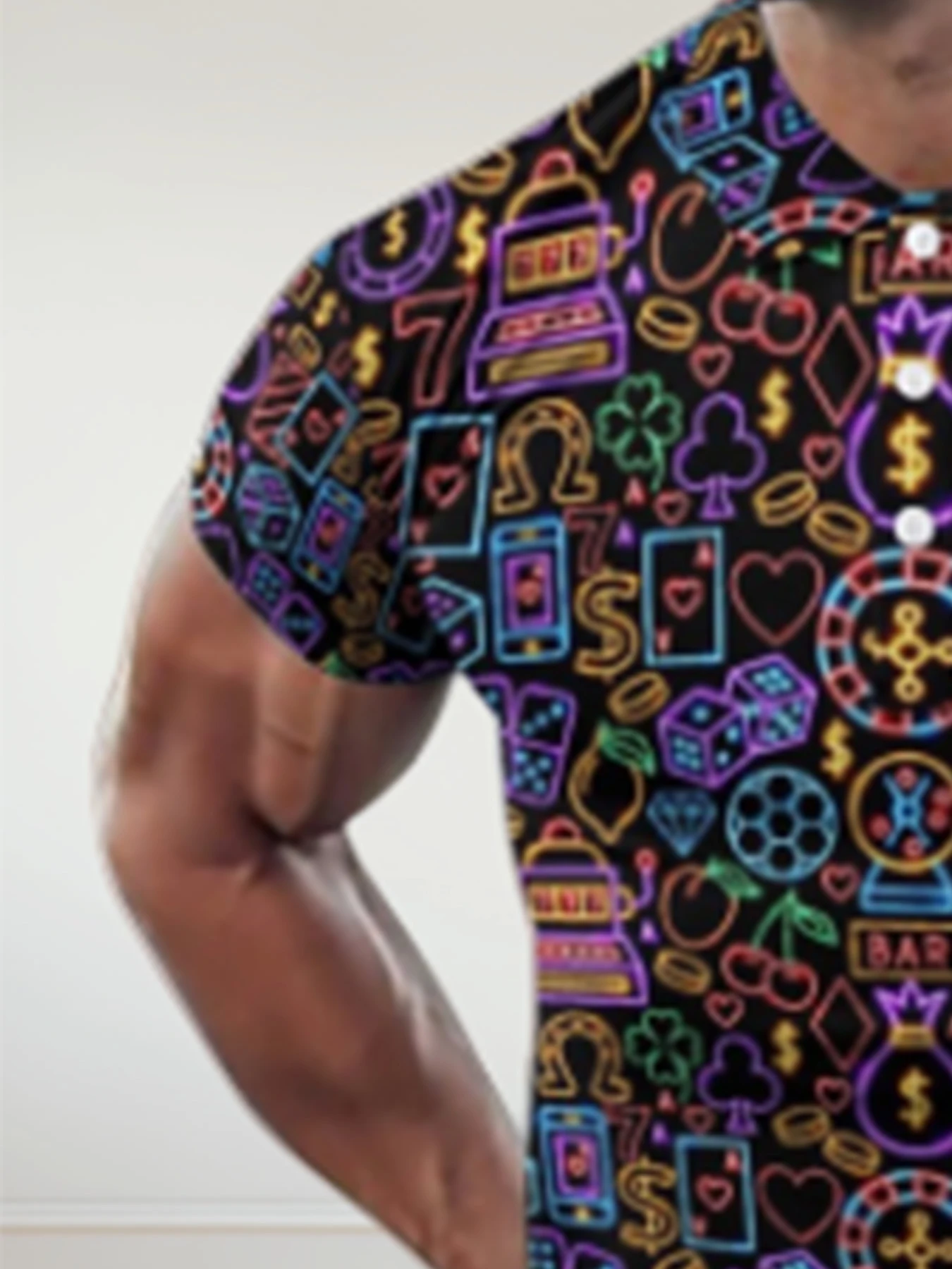 Colorful Alien Unicorn 3D Print Polo Shirts For Men Hip Hop Street Harajuku Lapel Button Golf Shirts Summer Outdoor Camouflage