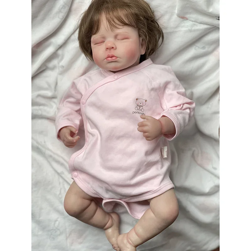 48cm Cotton Body Silicone Vinyl Reborn Doll Loulou Timothy  Newborn Baby Size Doll 3D Skin High Quality Gift