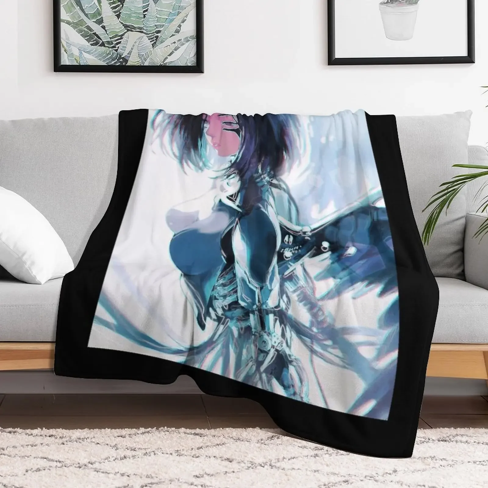 Alita: Battle Angel Throw Blanket Plaid on the sofa Sofas Blankets