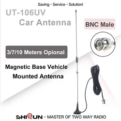 UT-106UV Car Antenna BNC Magnetic Aerial Dual Band UHF VHF 400mhz-520Mhz 136-174 Mhz Walkie Talkie Accessories Radio ICOM 2300H