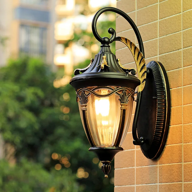 

PSYANG Retro European Wall Light Outdoor Waterproof Villa Courtyard Sconce Outdoor Wall Light Exterior Wall Lamp Porch Lights