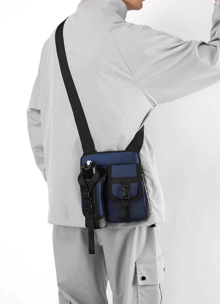 New Simple Single-shoulder Bag, Men's Travel Water Cup Backpack, Fashionable Outdoor Crossbody Bag, Wear-resistant Crossbody Bag