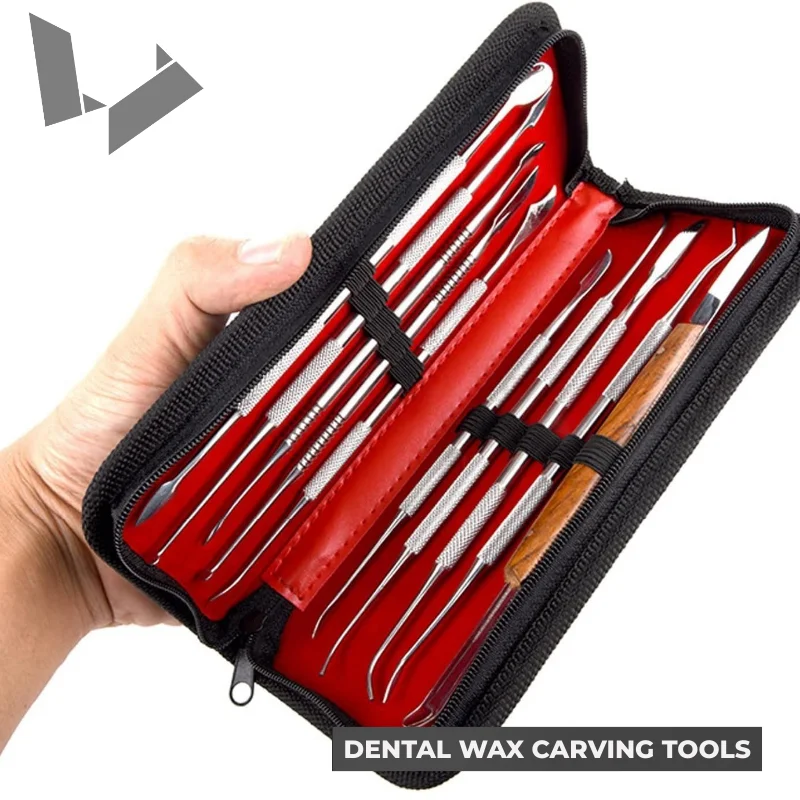 Steel Wax Carving Tool Dental Clay Pottery Plaster Sculpture Carvers Tools Kit Dabber Tool Set