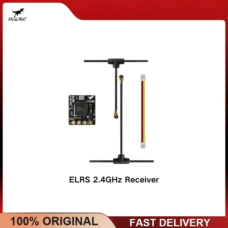 HPXGRC ELRS 915MHz Nano Receiver, 0.6g 50mW Telemetry with T-Antenna for FPV Long Range Drone