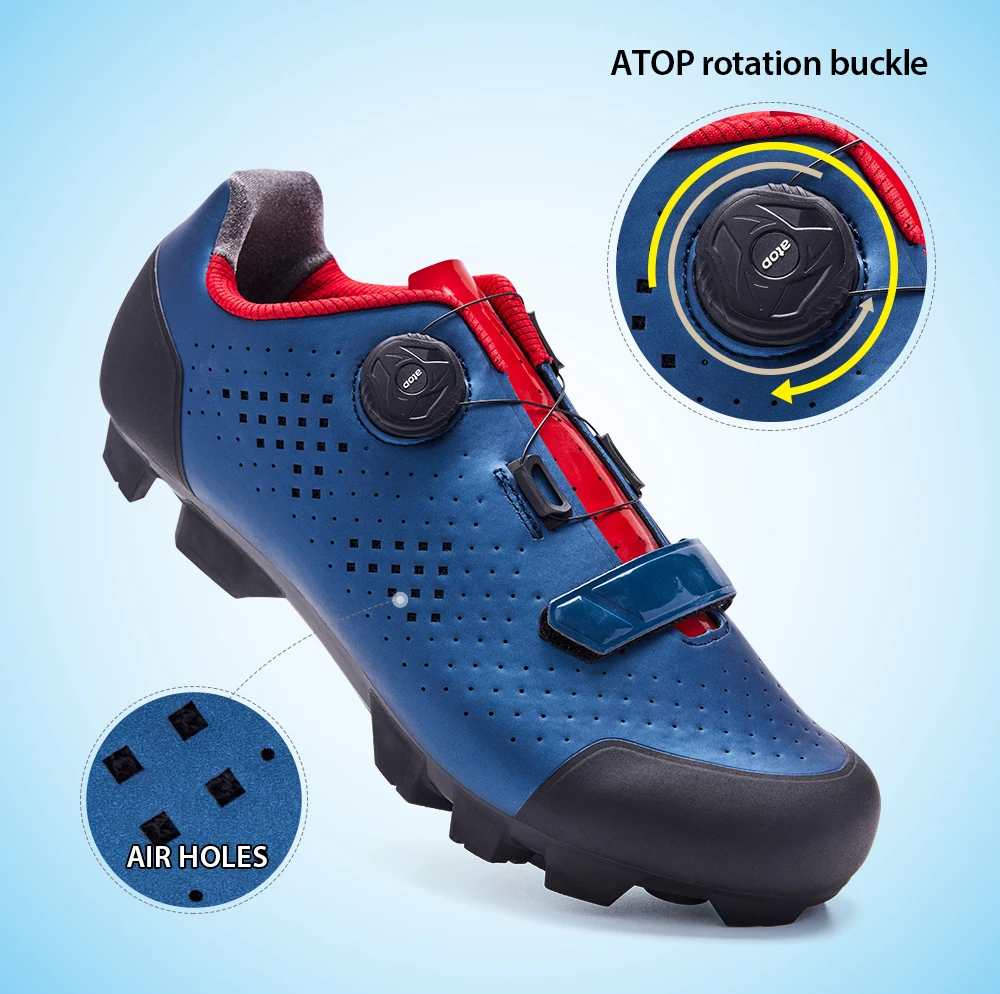 Santic Radfahren Schuhe MTB Mountainbike Tragen Beständig Atmungsaktive Fahrrad Nylon Boden Selbstsichernde Reitschuhe MN1128 – Detail 2