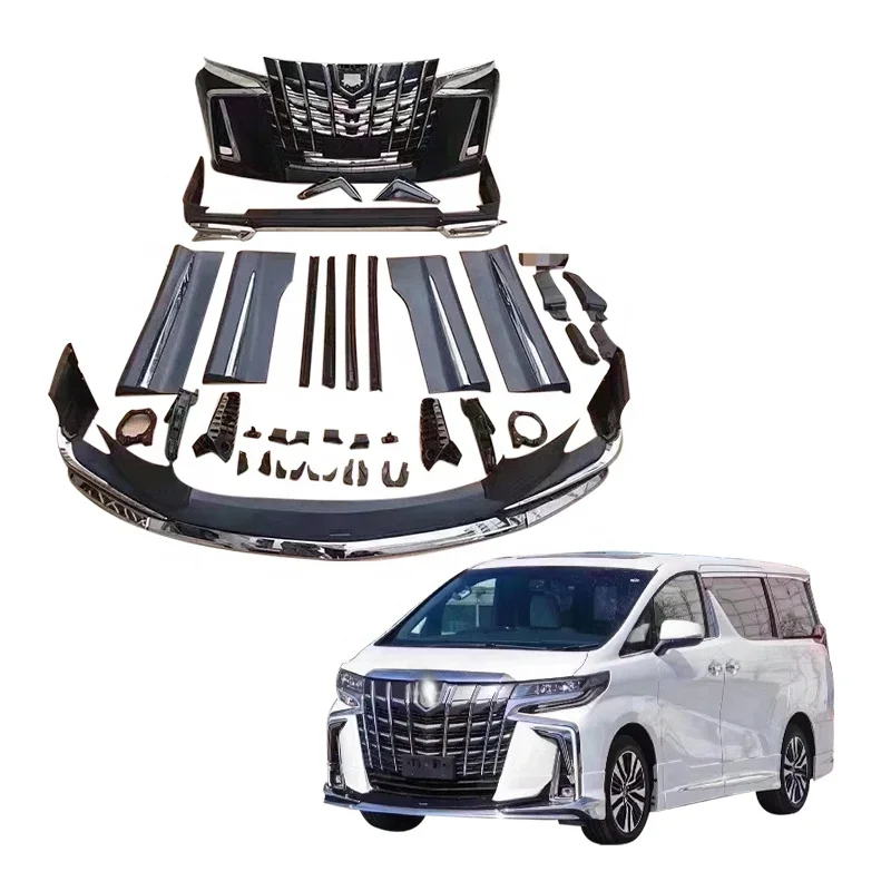 

DJZG Factory Price Body Kit Auto Body System Upgrade Car bumpers Full Bodykit Automotive Parts For Toyota Alphard 2018-2022 Year