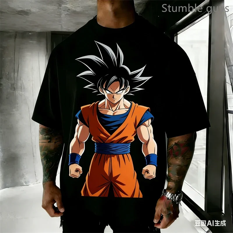

Летняя мужская футболка с изображением Dragon Ball Super, повседневная футболка с изображением аниме для детей, мужская одежда для спортзала и фитнеса, спортивная одежда