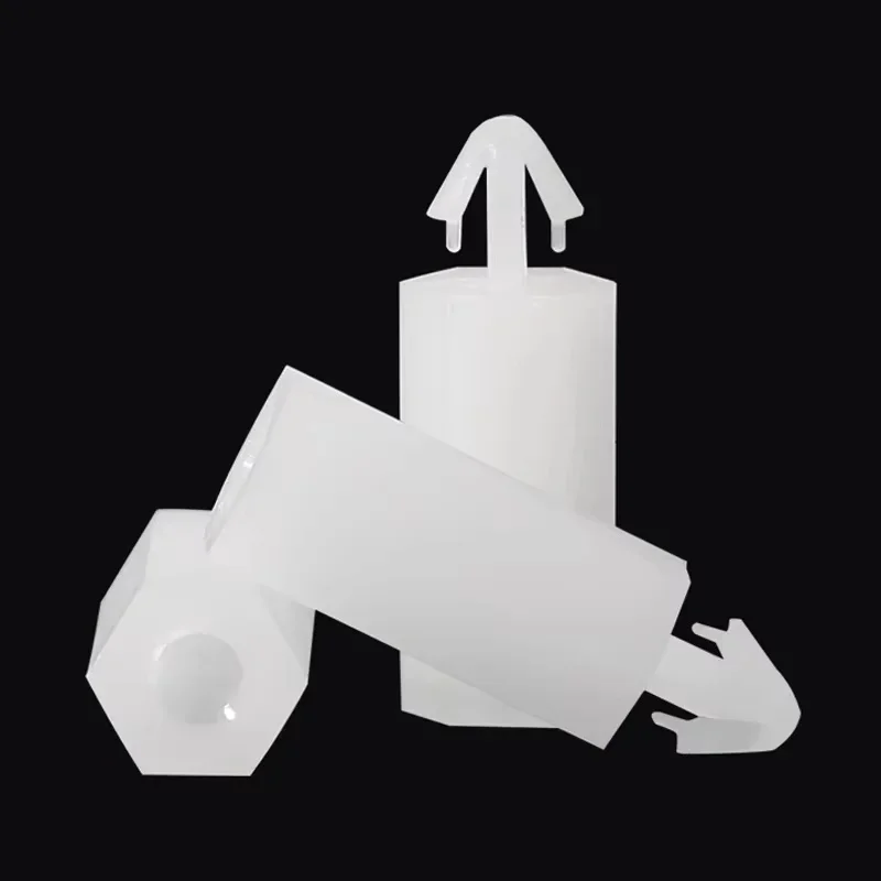 Espaçadores PCB de nylon branco M3-M4 - Parafusos de impasse push-in