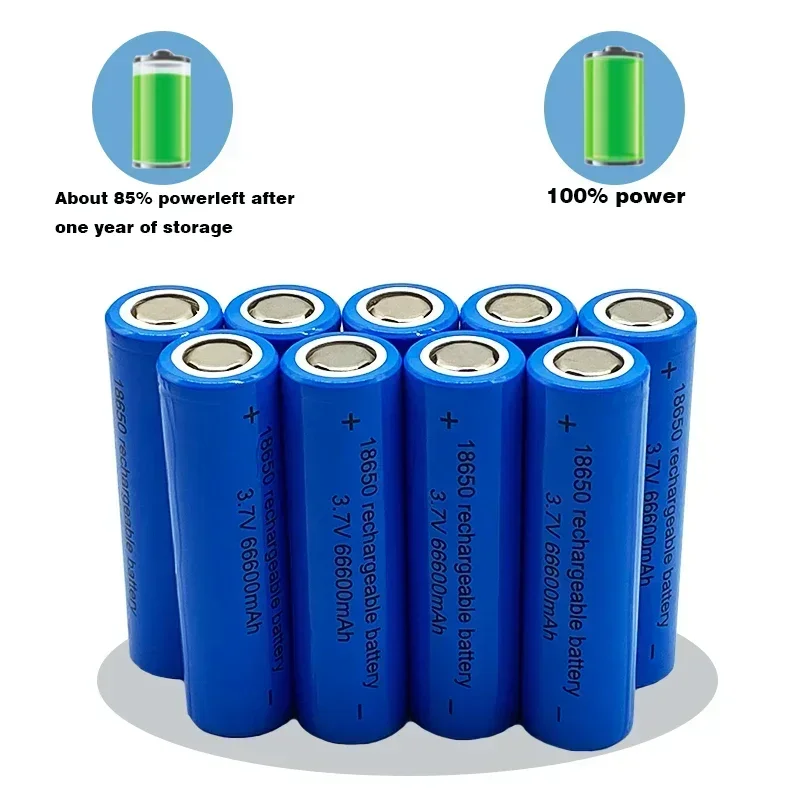 New Original 18650 Battery 3.7 V 66600mah 18650 Flashlight Battery Lithium Rechargeable Battery Toy/Charging