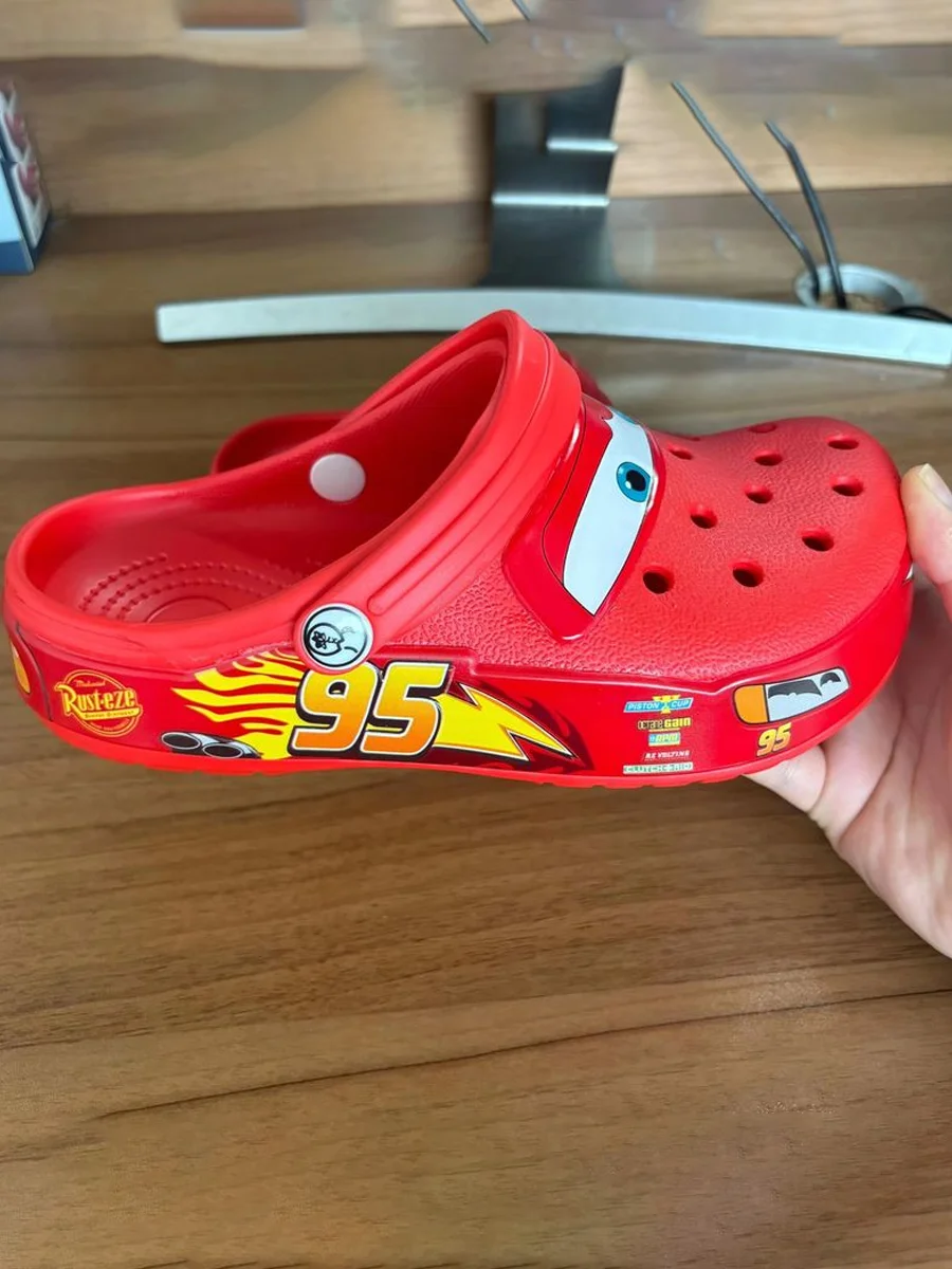2026 McQueens Cartoon Slippers Waterdichte Eva Buitensandalen Met Ademende Gaten, Volwassen Casual Strand Slippers Cadeau - afbeelding 2
