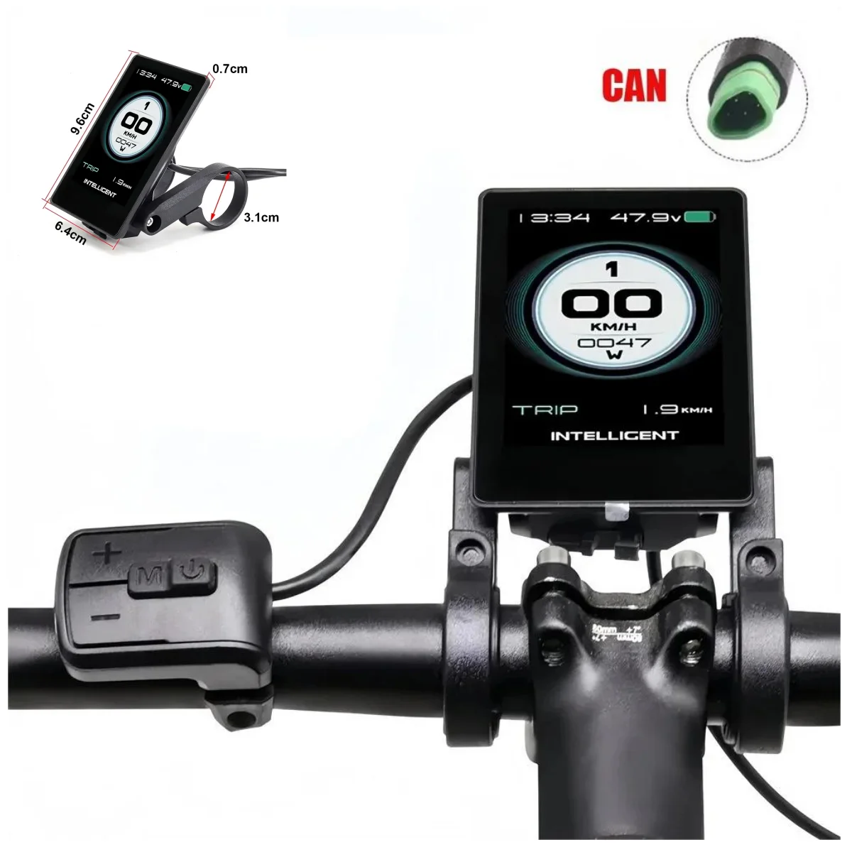 Pantalla Speed Unlimited 860C con protocolo CAN para Motor de accionamiento medio Bafang M510 M600 M500 M820 M560 con enchufe triangular