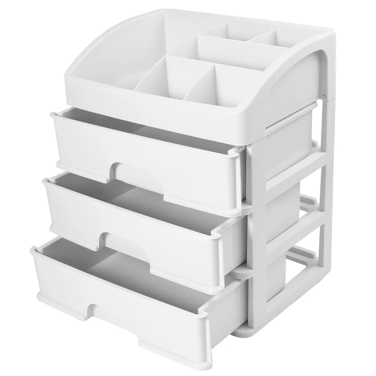 

Drawer Type Storage Case 3 Layers Plastic Makeup Organizer Bathroom Box Cosmetics Jewelries Skin Care Travel Student