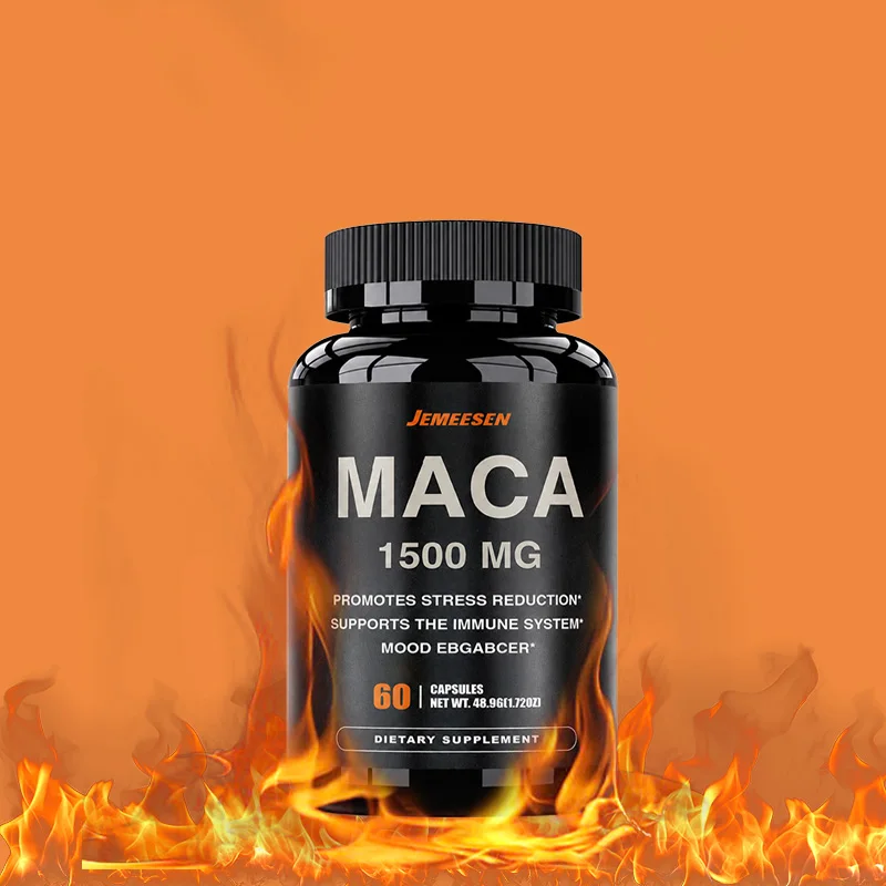 Black Maca Capsules, Daily Vitality & Wellness Supplement for Men, Herbal Maca Formula, Nutritional Support, 60 Capsules
